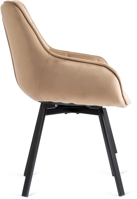 Krzesło Obrotowe LUNA Beżowe Welurowe