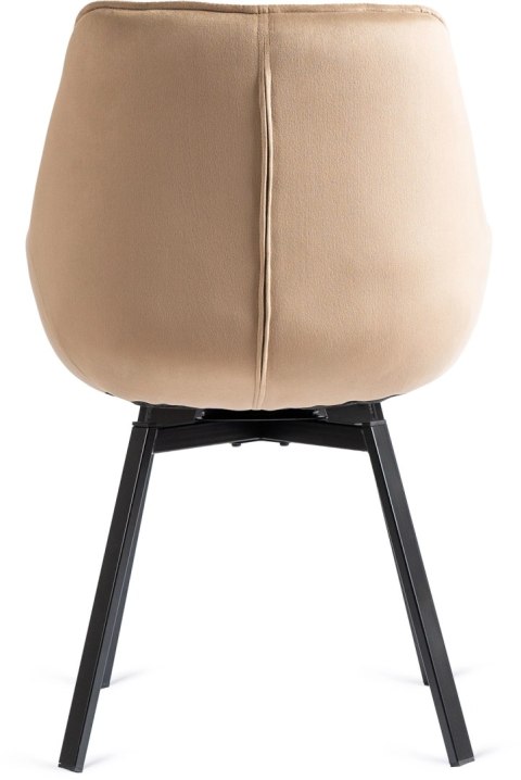 Krzesło Obrotowe LUNA Beżowe Welurowe