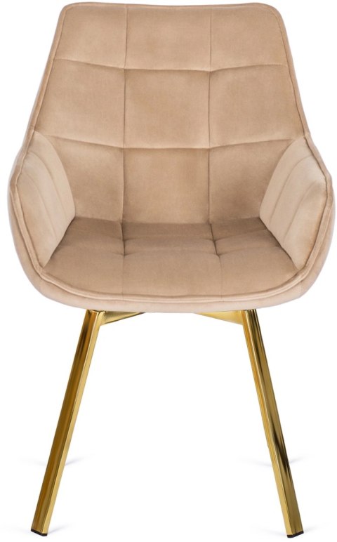 Krzesło Obrotowe MIA Beżowe Welurowe