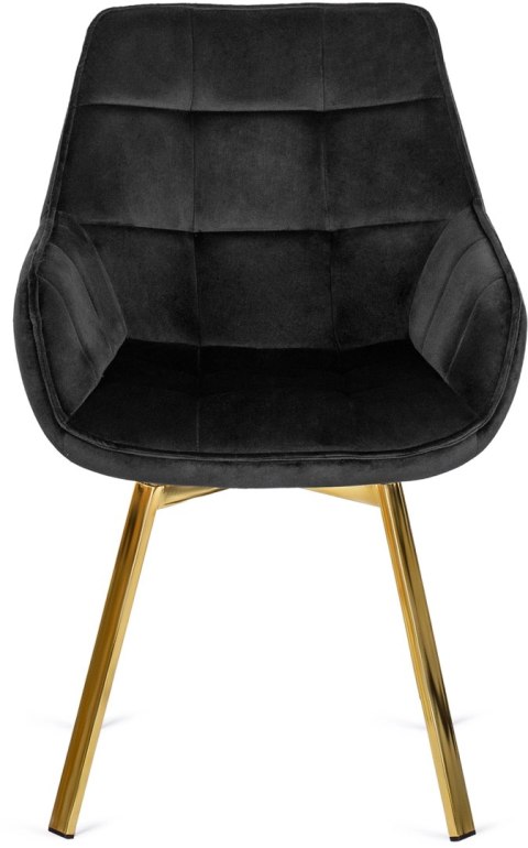 Krzesło Obrotowe MIA Czarne Welurowe