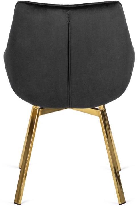 Krzesło Obrotowe MIA Czarne Welurowe