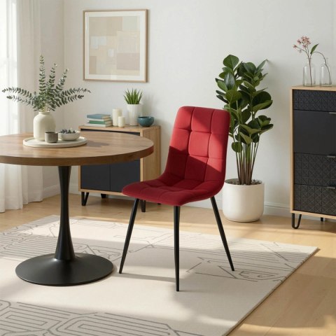 Krzesło PERU Bordowe Welurowe