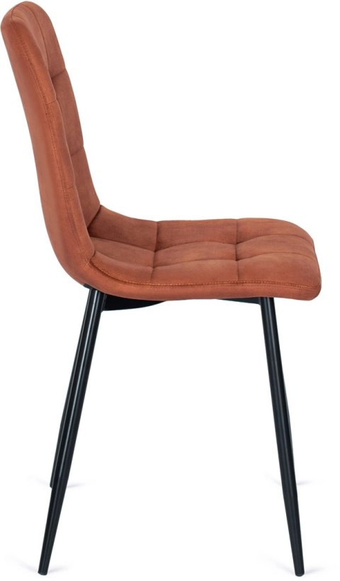 Krzesło Tapicerowane do Jadalni PERU Rude Welurowe Nowoczesne Loft