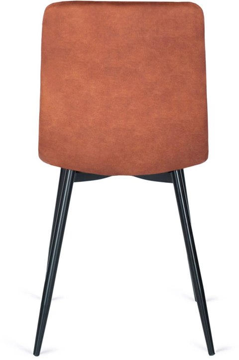 Krzesło Tapicerowane do Jadalni PERU Rude Welurowe Nowoczesne Loft
