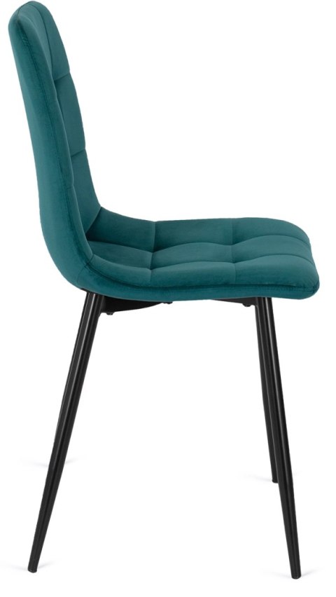 Krzesło PERU Turkusowe Welurowe