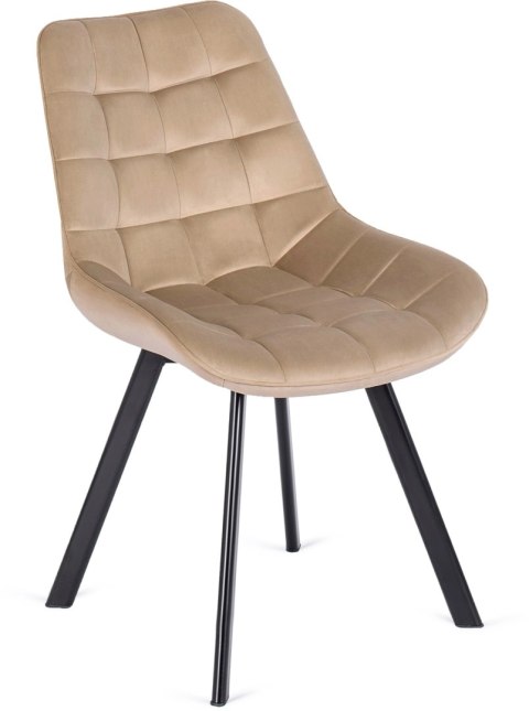 Krzesło RICK Beżowe Welurowe