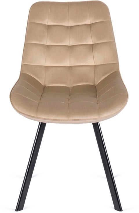 Krzesło RICK Beżowe Welurowe