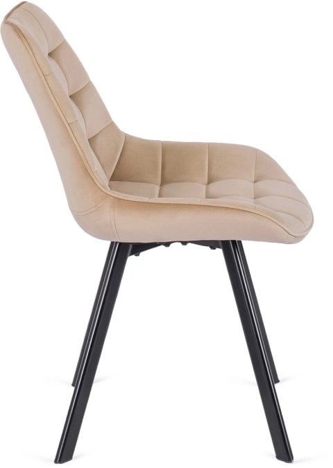 Krzesło RICK Beżowe Welurowe
