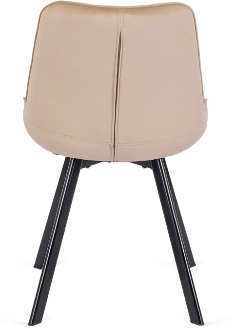 Krzesło RICK Beżowe Welurowe