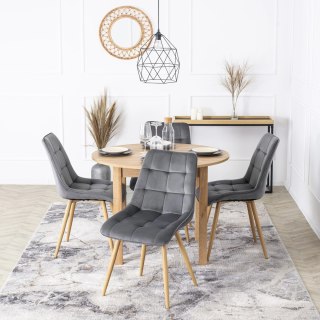 Krzesło RODRI Szare Welurowe