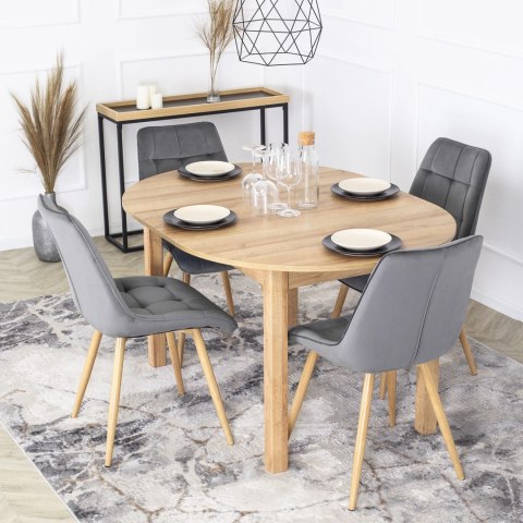 Krzesło RODRI Szare Welurowe