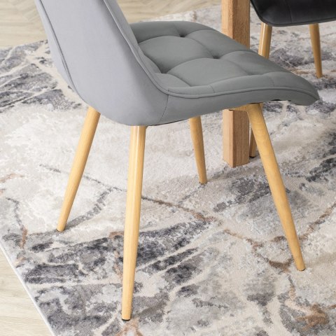 Krzesło RODRI Szare Welurowe