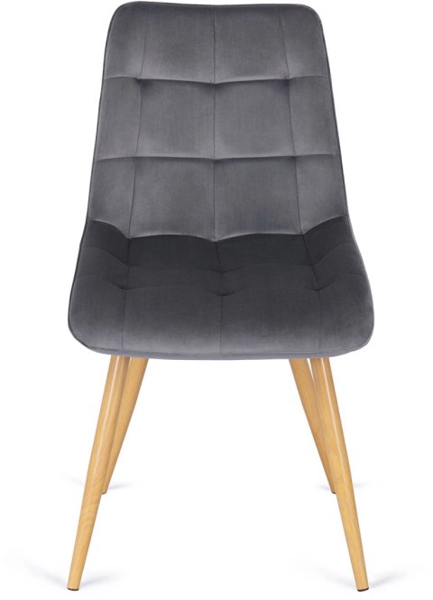 Krzesło RODRI Szare Welurowe