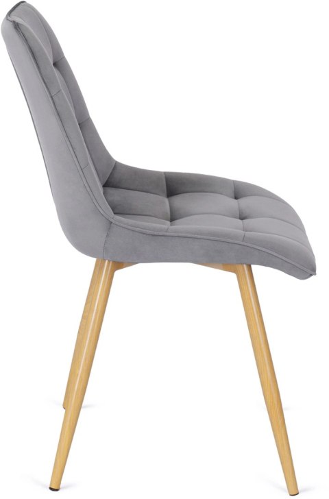 Krzesło RODRI Szare Welurowe