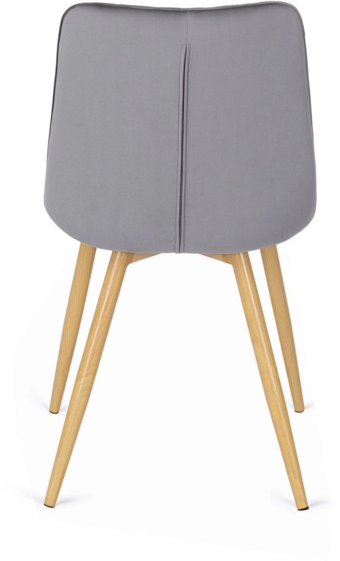 Krzesło RODRI Szare Welurowe