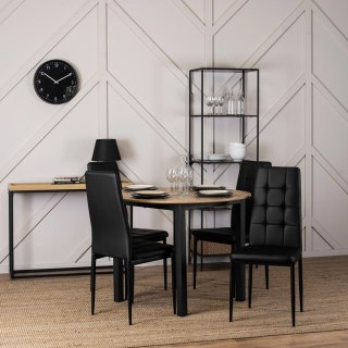 Krzesło TEX 2 Czarne Ekoskóra