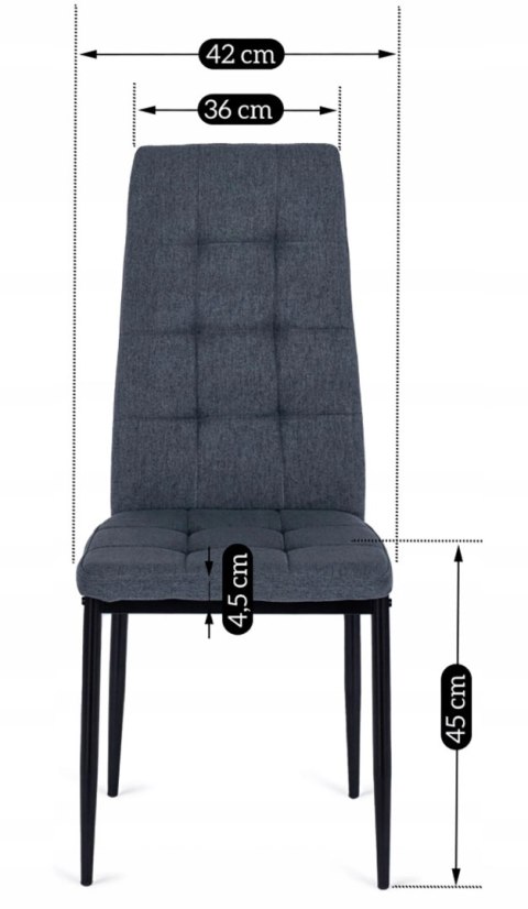 Krzesło TEX Ciemnoszare