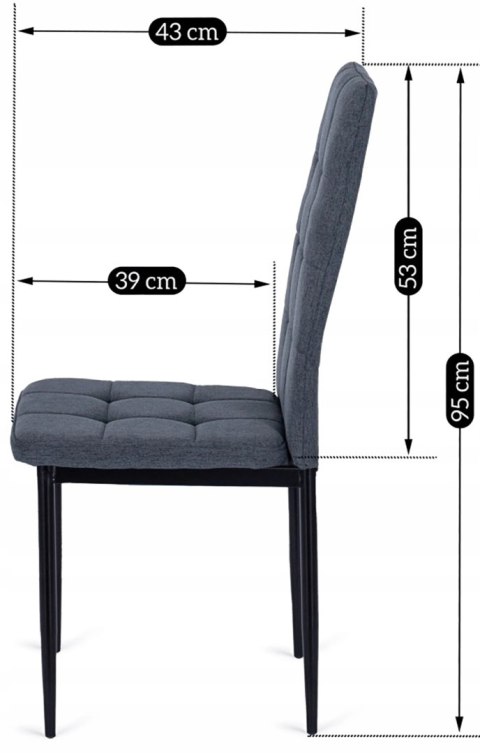 Krzesło TEX Ciemnoszare