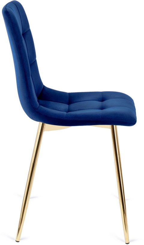 Krzesło YORK Granatowe Welurowe