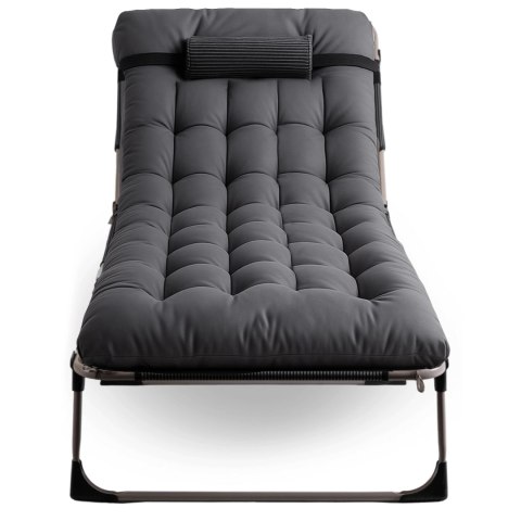 Leżak Ogrodowy Łóżko Polowe VENUS Szare