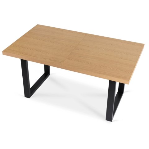 Stół EDWIN Rozkładany 160-260 cm Dąb Złoty/Czarny