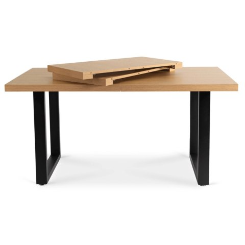 Stół EDWIN Rozkładany 160-260 cm Dąb Złoty/Czarny