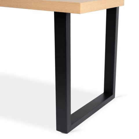 Stół EDWIN Rozkładany 160-260 cm Dąb Złoty/Czarny