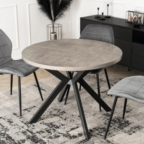 Stół LUKAS Rozkładany 100-250 cm Beton/Czarny