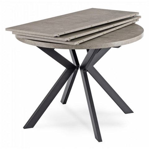 Stół LUKAS Rozkładany 100-250 cm Beton/Czarny