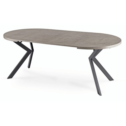 Stół LUKAS Rozkładany 100-250 cm Beton/Czarny