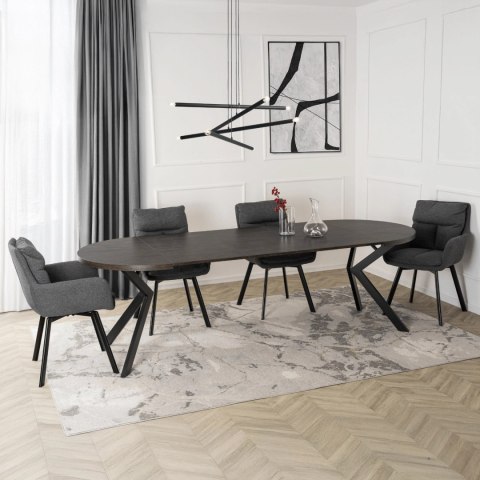 Stół LUKAS Rozkładany 100-250 cm Czarny