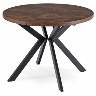 Stół LUKAS Rozkładany 100-250 cm Dąb Rustykalny/Czarny