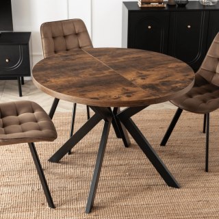 Stół LUKAS Rozkładany 100-250 cm Dąb Rustykalny/Czarny