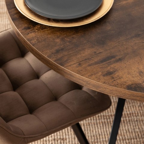 Stół LUKAS Rozkładany 100-250 cm Dąb Rustykalny/Czarny