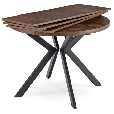 Stół LUKAS Rozkładany 100-250 cm Dąb Rustykalny/Czarny