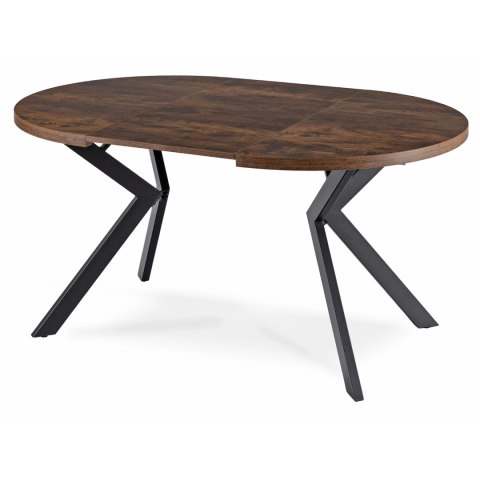 Stół LUKAS Rozkładany 100-250 cm Dąb Rustykalny/Czarny