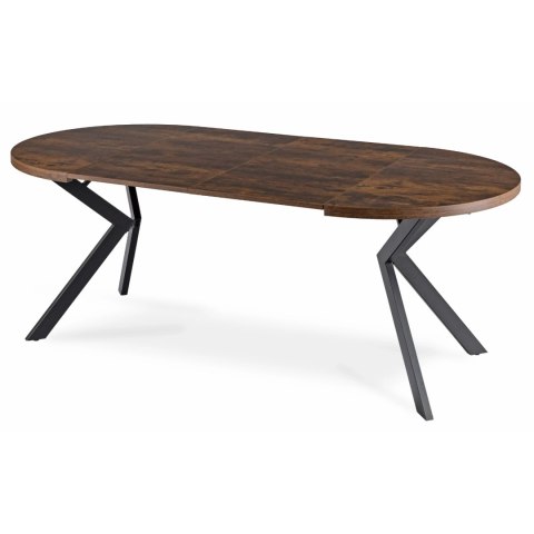 Stół LUKAS Rozkładany 100-250 cm Dąb Rustykalny/Czarny