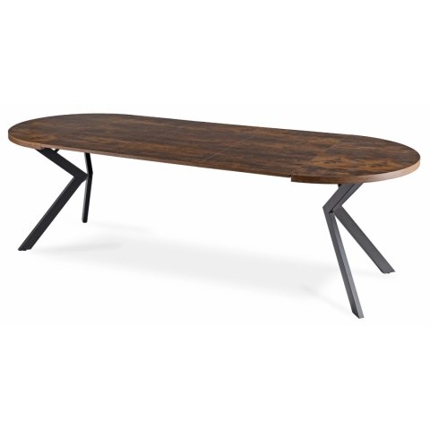 Stół LUKAS Rozkładany 100-250 cm Dąb Rustykalny/Czarny