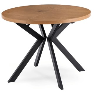 Stół LUKAS Rozkładany 100-250 cm Dąb Złoty/Czarny