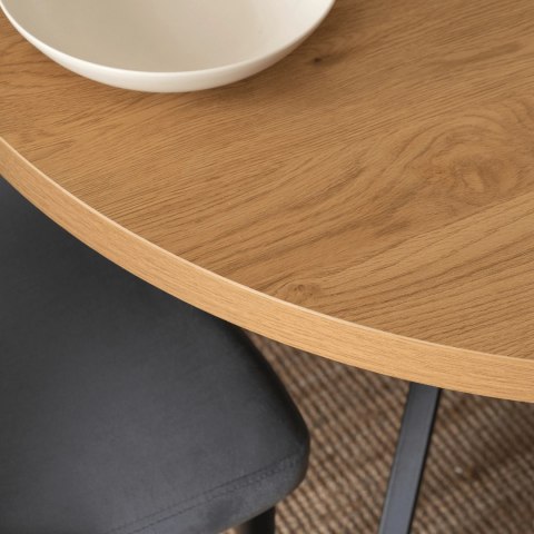 Stół LUKAS Rozkładany 100-250 cm Dąb Złoty/Czarny