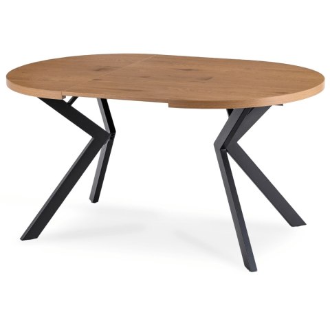 Stół LUKAS Rozkładany 100-250 cm Dąb Złoty/Czarny