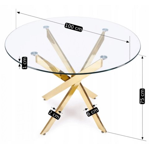 Stół SALLO Szklany 110 cm