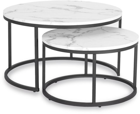 Zestaw Stolików DAFNE MAX Biały Marmur
