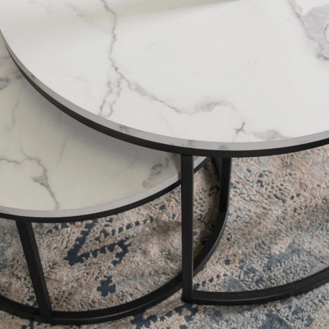 Zestaw Stolików DAFNE MAX Biały Marmur