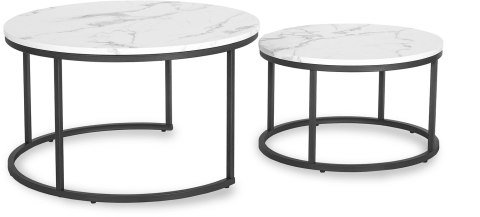Zestaw Stolików DAFNE MAX Biały Marmur