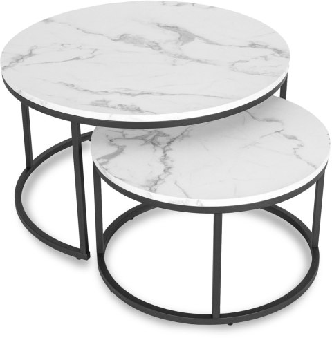 Zestaw Stolików DAFNE MAX Biały Marmur