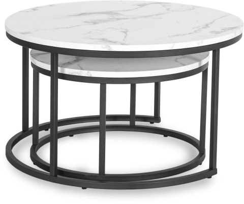 Zestaw Stolików DAFNE MAX Biały Marmur