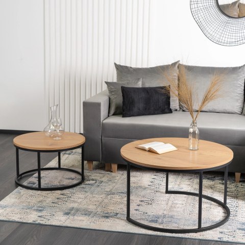 Zestaw Stolików DELIA MAX Dąb Złoty