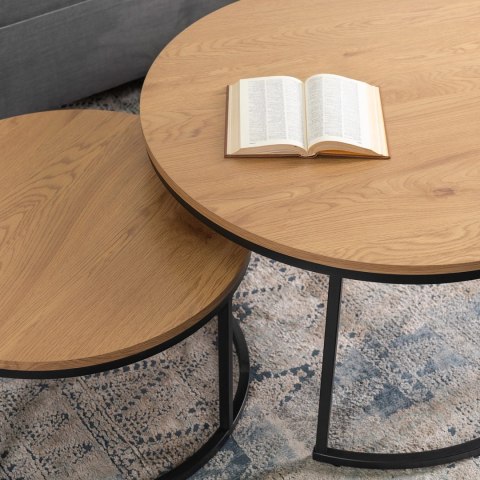 Zestaw Stolików DELIA MAX Dąb Złoty