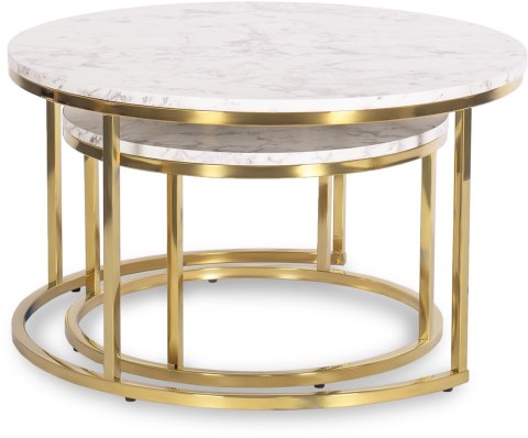 Zestaw Stolików OLIS MAX Marmur Złoty